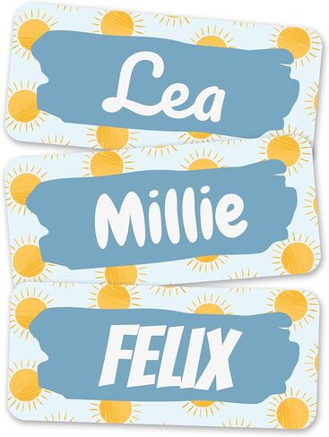 Personalized Name Tags for Kids, Clothing & Items (60), Self-Adhesive Name Labels (1.2" x 0.5"), Waterproof Stickers, Perfect for Clothes, Daycare and School Supplies - Colourful in Saudi Arabia