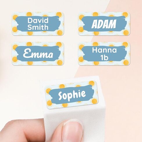 Personalized Name Tags for Kids, Clothing & Items (60), Self-Adhesive Name Labels (1.2" x 0.5"), Waterproof Stickers, Perfect for Clothes, Daycare and School Supplies - Colourful in Saudi Arabia