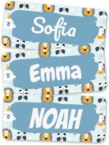 Personalized Name Tags for Kids, Clothing & Items (60), Self-Adhesive Name Labels (1.2" x 0.5"), Waterproof Stickers, Perfect for Clothes, Daycare and School Supplies - Colourful in Saudi Arabia