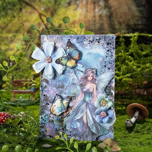 Alideco 180pcs Scrapbook Paper ، Fintage Botanical Flower Enchanted Forest Butterfly Moon Phase Scrapbooking Paper for Journaling Supplies ، Paper Craft Paper for Junk Journals (Jinglingzhisen) in Kuwait