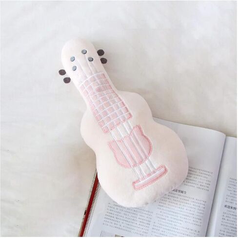 14.5" Soft Guitar Stuffed Plush Toy Ukulele Plush Pillow Stuffed Musical Instrument Toy Birthday Gift for Kids - Brown in Saudi Arabia