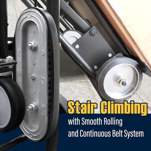 Olympia Tools 1200lbs Appliance Auto-Recoil System Hand Truck - Heavy Duty Hand Cart - Industrial Stair Climbing Furniture Dolly - Dual Aluminum Hand Truck & Rubber Treads Wheels for Stairs Climber in Saudi Arabia