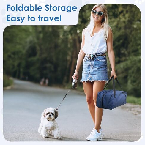 Soft Collapsible Dog Crate - 24 inch Portable Travel Puppy Crate for Small Pets or 2 Cats, Pet Carrier with 4 Mesh Doors, Car Kennel for Dogs with Handle for Indoor and Outdoor, Bule in Saudi Arabia