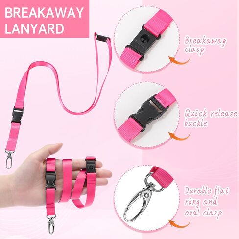 Windyun Break Away Lanyards for ID Badges and Keys Neck Strap with Quick Release Buckle Name Tag Detachable Lanyards in Saudi Arabia