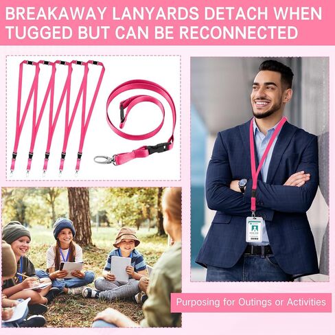 Windyun Break Away Lanyards for ID Badges and Keys Neck Strap with Quick Release Buckle Name Tag Detachable Lanyards in Saudi Arabia