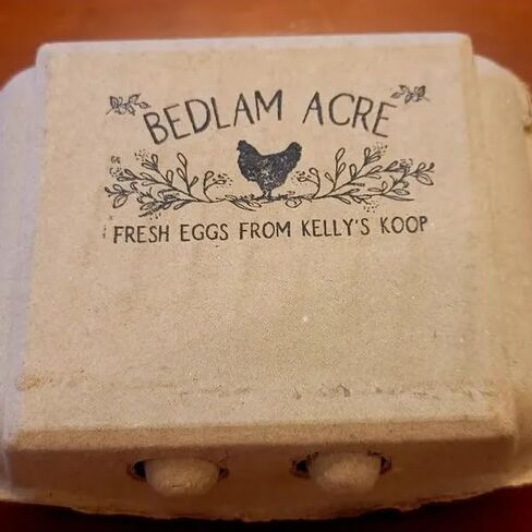 Custom Egg Stamp for Fresh Eggs Personalized Labels Logo Farm Stamp Egg Carton Stamps with Ink Quick-Drying (Clear Stamps 0.4X1.2inch) in Saudi Arabia