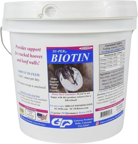 Biotin Powder Hoof Supplement - Biotin for Horse Hoof Care & Healthy Hooves Growth - 2.5 Pounds, (2 Pack) in Saudi Arabia