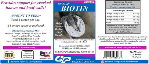 Biotin Powder Hoof Supplement - Biotin for Horse Hoof Care & Healthy Hooves Growth - 2.5 Pounds, (2 Pack) in Saudi Arabia