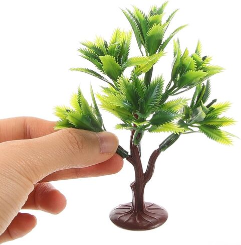nuobesty 10pcs الأشجار المصغرة ل DIY الرمال المائدة الديكور أشجار طبيعية واقعية مع قاعدة لمشاريع القطار والمشاريع الطبيعية الصغيرة in Saudi Arabia