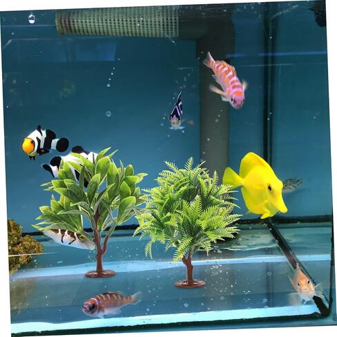 nuobesty 10pcs الأشجار المصغرة ل DIY الرمال المائدة الديكور أشجار طبيعية واقعية مع قاعدة لمشاريع القطار والمشاريع الطبيعية الصغيرة in Saudi Arabia
