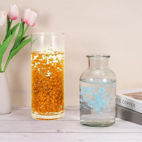 uxcell 30pcs Artificial Pearl String for Floating Candle, 4.4 ft Floating Faux Beads Pearl for Centerpiece Vases Filler Wedding Christmas Party Garland Decoration (Orange) in Saudi Arabia