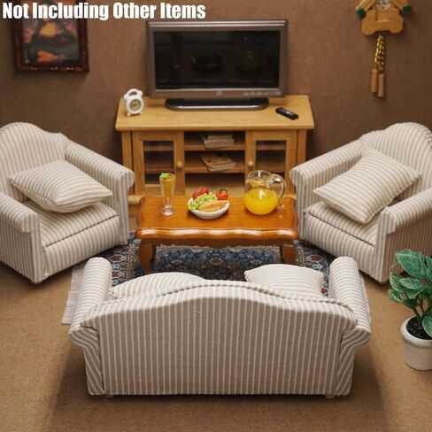 Odoria 1/12 Miniature Couch Sofa Dollhouse Furniture Association ، Khaki in Kuwait