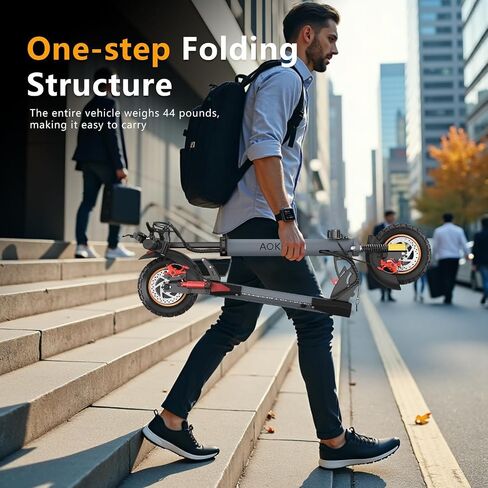 Electric Scooter Adults, 800W Motor & 28 MPH Portable Folding Commuting Eletric Scooter, Up to 22 Miles Range, 10" Off Road Tires e Scooter, Dual Brake & Dual Suspension Scooter for Adult E-Scooter in Saudi Arabia