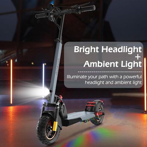 Electric Scooter Adults, 800W Motor & 28 MPH Portable Folding Commuting Eletric Scooter, Up to 22 Miles Range, 10" Off Road Tires e Scooter, Dual Brake & Dual Suspension Scooter for Adult E-Scooter in Saudi Arabia