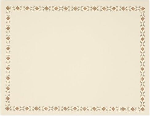 Hamilco Cream Color Vellum Certificate Cardstock Paper with Raised Print Border – 8 1/2 x 11" 65 lb Cover Card Stock for Printer - 50 Sheets in Saudi Arabia