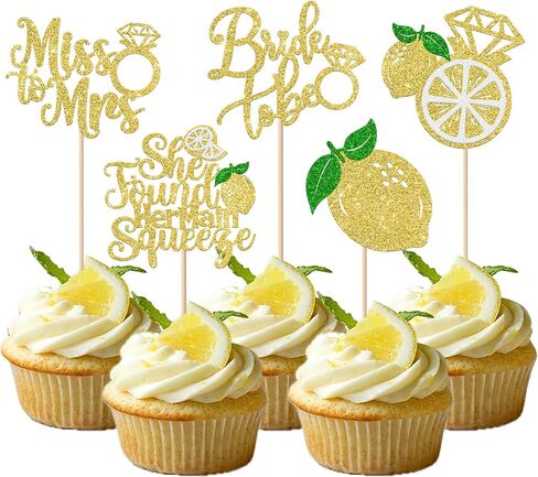 Rsstarxi 30 Pack Birde to Be Cupcake Toppers She Found Her Main Squeeze Cupcake Picks for Miss to Mrs Theme Bridal Shower Wedding Engagement Party Cake Decorations Supplies in Saudi Arabia