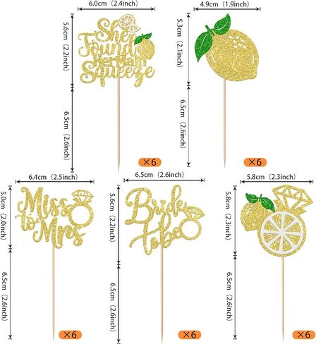 Rsstarxi 30 Pack Birde to Be Cupcake Toppers She Found Her Main Squeeze Cupcake Picks for Miss to Mrs Theme Bridal Shower Wedding Engagement Party Cake Decorations Supplies in Saudi Arabia