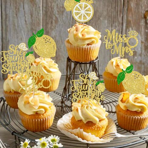 Rsstarxi 30 Pack Birde to Be Cupcake Toppers She Found Her Main Squeeze Cupcake Picks for Miss to Mrs Theme Bridal Shower Wedding Engagement Party Cake Decorations Supplies in Saudi Arabia