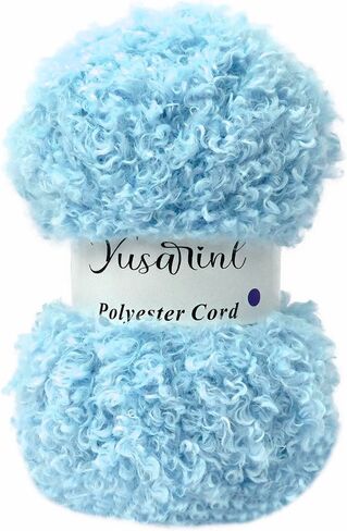 (32 Colors Available) Yusarinl Teddy Bear Yarn,Fuzzy Yarn for Crochet Polyester Plush Fur for Crafts Fluffy Fuzzy for Knitting(3.35 oz, 40 yds)-Cotton Candy in Saudi Arabia