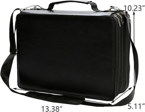 New 224 Slots Marker Case Lipstick Organizer-PU Leather Markers Holder Marker Organize for Markers and Sketch Markers (Black, 224 Slots) in Saudi Arabia