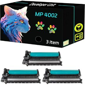 High Yield MP 4002 Developer Unit Compatible for Ricoh Aficio 5000 5000B MP 4000 4000B 4002SP 5001 5002 5002SP Printers, Print Clearly (3 Pack Black)