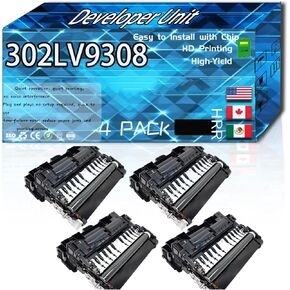 Compatible for Kyocera 302LV93082 Replacement Developer Unit Used with FS-2100DN FS-4100DN FS-4200DN FS-4300DN Printers, High Production Multiple Options (1 Pack Black)