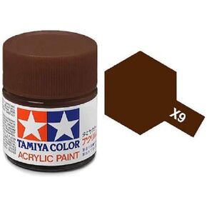 طراز Tamiya Models X-9 Mini Mini Acrylic Paint ، Brown