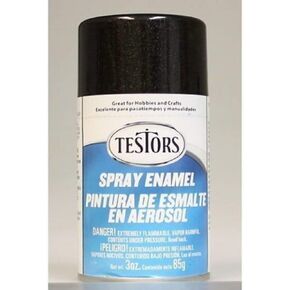 Testors Corp. Spray 3oz Black Metallic Enamel TES1254T Plastics Paint Enamels