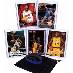 Shaquille O'Neal Basketball Cards Assorted (5) Bundle - Orlando Magic, Los Angeles Lakers Trading Card Gift Pack