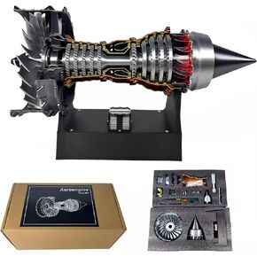 TR900 Turbofan Model Kit ، محرك الطائرات القابل للتعديل مع ضوء LED ، علوم ميكانيكية Aero Engine Enugal Decor in Kuwait