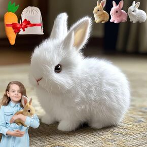 BunnyPal - PetsBoro™ BunnyPal, Midasn Realistic Bunnys, Sherum™/Vianys™/Fanyil™/Vianys™ Petsboro Bunny Pal, Bunby - My Realistic Bunny Toy (Brown)