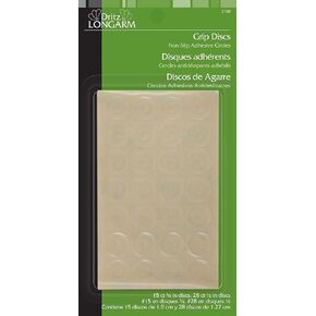 Dritz Longarm 3709 Transparent Grip Discs, 3/4 & 1/2-Inch, Clear
