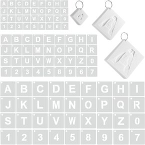 108 Pcs Letter and Number Stencils 3 Sizes 1, 3, 5 Inch Alphabet Number Templates Reusable Plastic Stencils for Painting on Wood, Walls, Fabric, Signs, Doors, DIY Art and Craft Projects