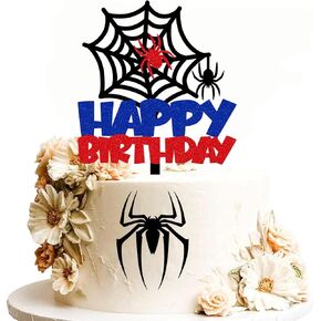 2 Pcs Cartoon Happy Birthday Cake Topper - Hero Theme Party Decoration Supplies - Acrylic