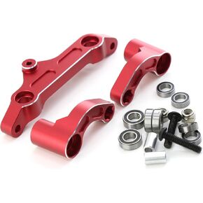 Steering Bellcrank Set Alum Alloy Steering Saver for RC 1/5 Arrma Kraton 8S Outcast 8S BLX ARA340153 Upgrade Parts (Red)
