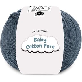 Baby Cotton Pure 50% Cotton 50% Acrylic Fine 2 Yarn -Soft Smooth Summer for Knitting, Crocheting, Amigurumi, Baby Blankets Garments –50g(1.76 Oz),165 Meters (Light Pink, Pack 1)