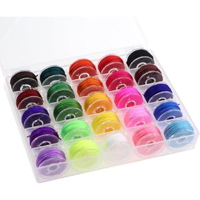 Elastic Cord Craft Kit 6m 25 Colors Polyester Beading Cord Elastic Cord Pearls Crystals Cord for Making Jewelry Bracelets Necklaces DIY Jewelry Making Projects