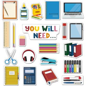 Qilery 21 Pcs You'll Need Management Magnets Back to School Magnets for Refrigerator You Will Need Magnetic Supplies for First Day of School Teacher Whiteboard