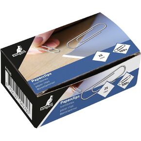 Paperclips Kangaro 25 mm Round Box of 100 Zinc Plated