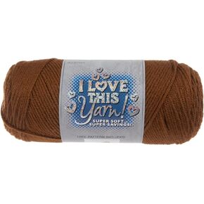 I Love This Yarn 4 – Medium Acrylic Yarn – 355 Yards Soft Skein, Perfect for Crocheting & Knitting Blankets, Hats & More – Craft Supplies, Cinnamon