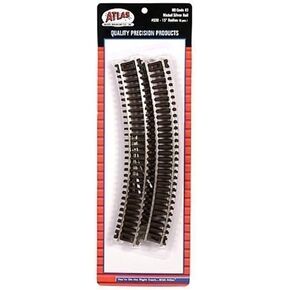 Atlas Code 83 Nickel Silver 15" Radius Snap Track (6/Bx) HO Scale Trains