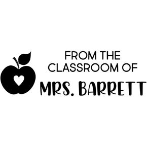 Teacher Stamps - Custom Stamp for Grading, Homework, Classroom, and School Supplies I Create Personalized Messages I Includes Color Ink Options (Self Inking Options) - Class Apple Design