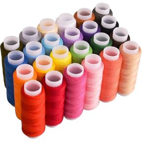 Sewing Threads,24 Colors Polyester 200 Yards Per Spools for Hand & Machine Sewing Travel and Home DIY