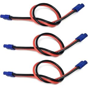 Compatible EC3 Male Female 14AWG Connector Plug SR Wire 150mm 300mm 450mm Compatible RC Model Aircraft Universal(450mm x 1pcs)