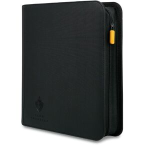 Card Guardian - Toploader 4 Pocket Premium Binder with Zipper for 160 Cards - Side Loaded Pockets - Compatible with Sports and Trading Cards TCG (Black)