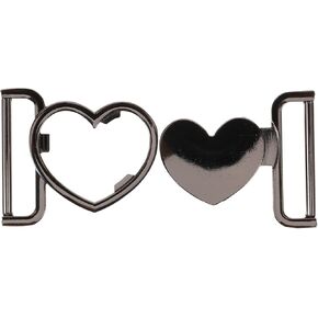 Heart Shaped Metal Roller Buckles, Heart Love Turn Clasp Interlocking Buckle Clasp Belt Accessories for Diy Waist Belt