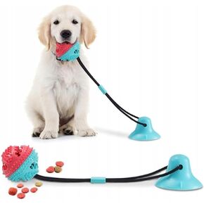 [Suction Cup] Funny Interactive Pet Toy, Dog Chew Bite Ball, Puppy Teething Toys for Boredom to Keep Them Busy, Puzzle Treat Food Dispensing Ball Toy for Big and Medium Dog, Chew Toy,