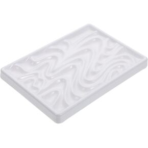 HOMSFOU 1Pc Imitation Porcelain Paint Tray Wave Shaped Color Mixer Plate for Artists Lightweight and Portable Art Painting Board Easy to Clean for Workshops and Art Classes