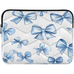 ATTX Blue Bows Laptop Sleeve for 13-14 inch, Shockproof & Protective Case, Portable Computer Bag