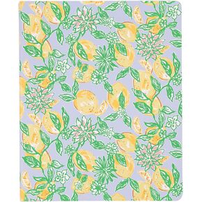 Lilly Pulitzer Concealed Spiral Mini Notebook, 6 x 8.25 Small Journal with 160 College Rules Pages, Make Lemonade